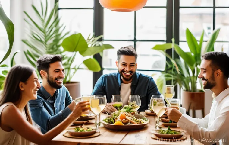 디지털 노마드와 공유 주거 모델 - **Vibrant Co-living Community Dinner**
    *   **Prompt:** A lively and warm scene featuring a diver...