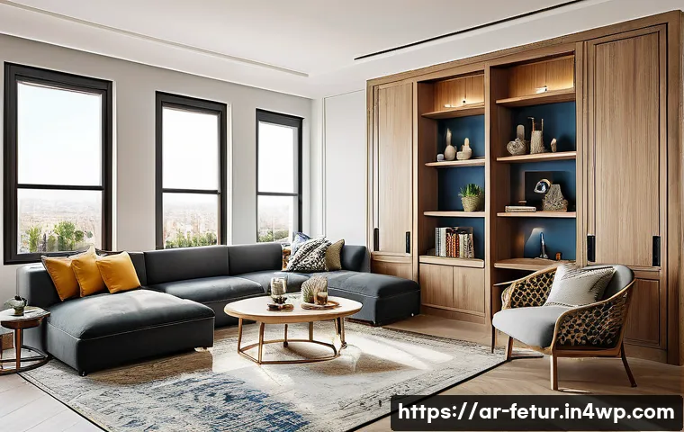 공유 주거 모델의 글로벌 사례 연구 - A modern shared apartment interior designed for Arabic-speaking young professionals, featuring separ...